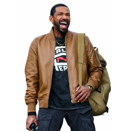 Laz Alonso The Boys S05 Brown Leather Jacket | America Suits